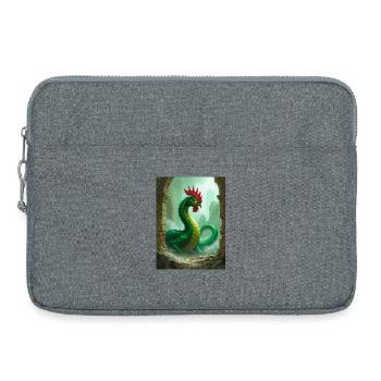 Basilisk mit Hahnenkopf und tödlicher Versteinerung - Laptoptasche 15" - Grau meliert - Vorne