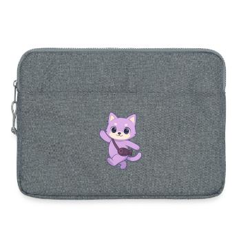 Cute Cat - Laptop bag 15" - heather grey - Front
