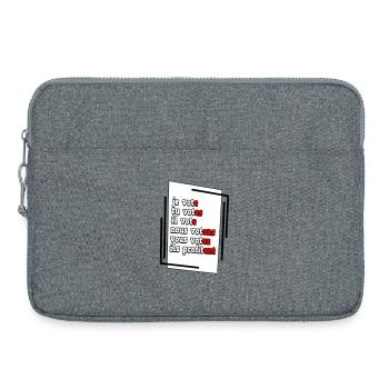 Humorous Electoral Commitment Poster - Laptop bag 15" - heather grey - Front