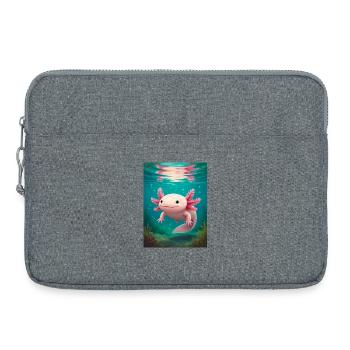 Axolotl  The eternal child of water, smiling throu - Laptoptasche 15" - Grau meliert - Vorne