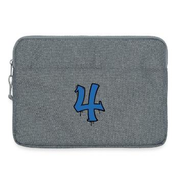 Graffiti Quatre Gouttes Bleues - Sacoche pour ordinateur portable 15 pouces - gris chiné - Devant