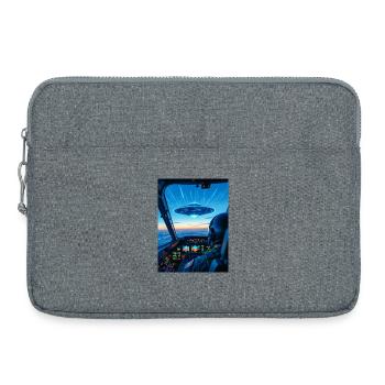 UFO Cockpit – View of the unknown  - Laptop bag 15" - heather grey - Front