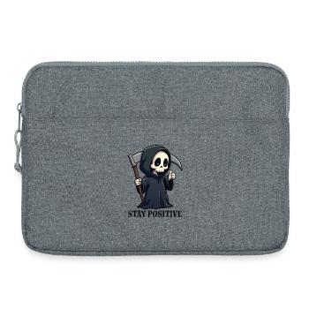 Stay Positive - Laptop bag 15" - heather grey - Front