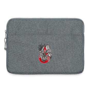 Plante de la ligne des orbes rouges - Sacoche pour ordinateur portable 15 pouces - gris chiné - Devant