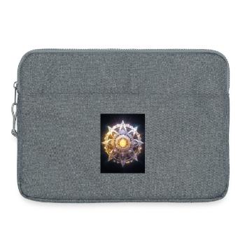 Chakra de la Couronne – Sahasrara : Connexion au Divin - Sacoche pour ordinateur portable 15 pouces - gris chiné - Devant
