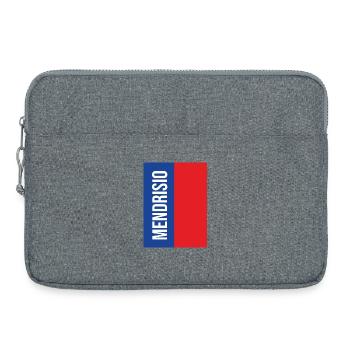 Mendrisio Bleu Rouge Vertical - Sacoche pour ordinateur portable 15 pouces - gris chiné - Devant