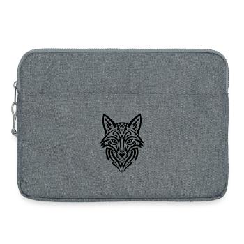 Renard intelligent – un design animalier élégant - Sacoche pour ordinateur portable 15 pouces - gris chiné - Devant