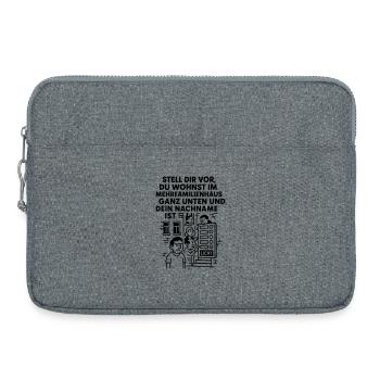 Mehrfamilienhaus Lustig Licht - Laptoptasche 15" - Grau meliert - Vorne