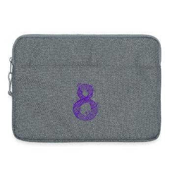 08_Zahl_Zen_lila - Laptop bag 15" - heather grey - Front