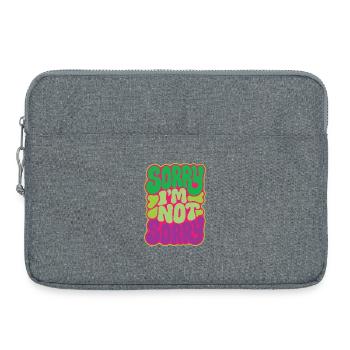 SORRY I M NOT SORRY - let's talk - Laptop bag 15" - heather grey - Front