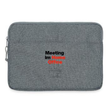 Meeting im Home Office – Laptoplife, Handy, chill - Laptoptasche 15" - Grau meliert - Vorne