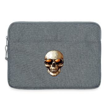 Schicker Totenkopf - Laptoptasche 15" - Grau meliert - Vorne