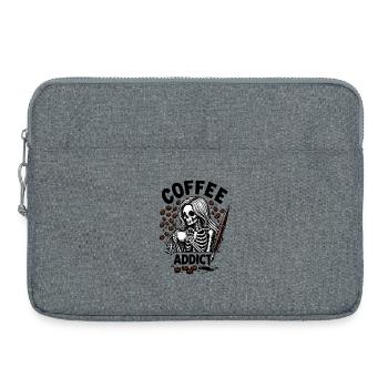 Café jusqu’à la mort - Sacoche pour ordinateur portable 15 pouces - gris chiné - Devant