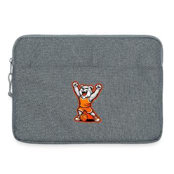 Bulldog Basketball Sieges-Maskottchen - Laptoptasche 15" - Grau meliert - Vorne