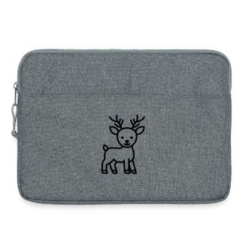 deer - Laptop bag 15" - heather grey - Front