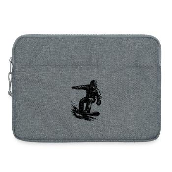 Kurz und klar Snowboard - Laptoptasche 15" - Grau meliert - Vorne