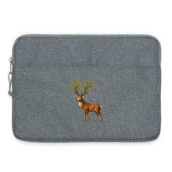 Hirsch mit Baumgeweih – Naturgeist des Waldes - Laptoptasche 15" - Grau meliert - Vorne