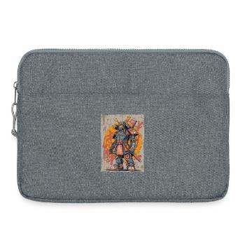 Mechanical Samurai Street Art - Laptop bag 15" - heather grey - Front