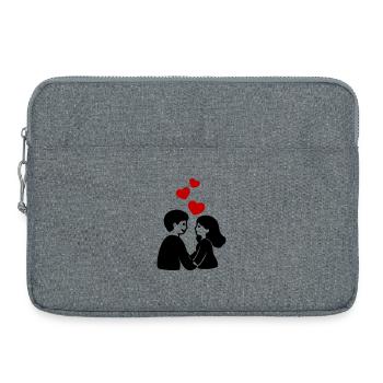 Verliebt Paar Herz - Laptoptasche 15" - Grau meliert - Vorne