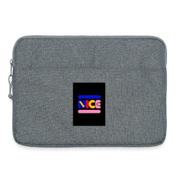 Nice Neon Wordmark Multicolor - Laptop bag 15" - heather grey - Front