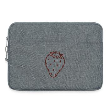 Art en traits de fraise - Sacoche pour ordinateur portable 15 pouces - gris chiné - Devant