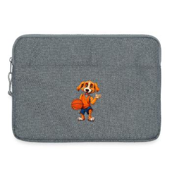 Hooper / Basketball Hund - Laptoptasche 15" - Grau meliert - Vorne