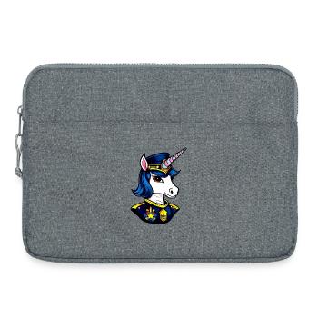 Licorne de la Police - Sacoche pour ordinateur portable 15 pouces - gris chiné - Devant