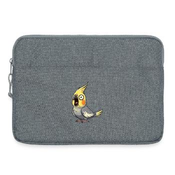 Émeute de la calopsitte jaune - Sacoche pour ordinateur portable 15 pouces - gris chiné - Devant