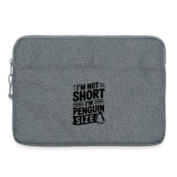 I'm Not Short I'm Penguin Size - Laptop bag 15" - heather grey - Front