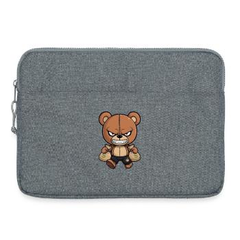 Money Bear Streetwear Design - Laptoptasche 15" - Grau meliert - Vorne