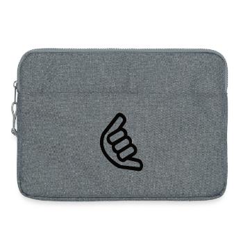 Signe de la main Shaka – Signe de surfeur - Sacoche pour ordinateur portable 15 pouces - gris chiné - Devant