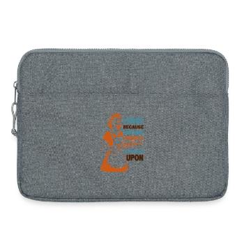 Backenwitz Retro Küchenspruch Backen statt schlage - Laptoptasche 15" - Grau meliert - Vorne