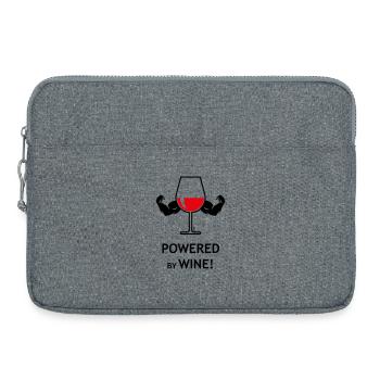 Propulsé par le vin ! - Sacoche pour ordinateur portable 15 pouces - gris chiné - Devant