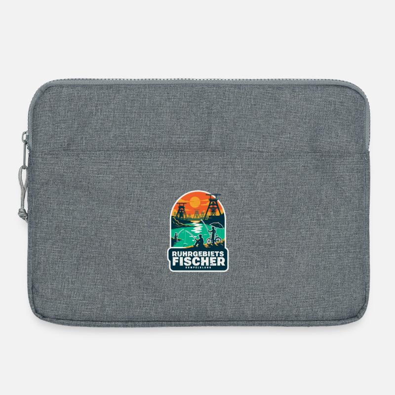 Ruhrgebietsfischer - Laptoptasche 15" - Grau meliert