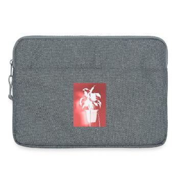 Crimson Plant Silhouette - Laptop bag 15" - heather grey - Front