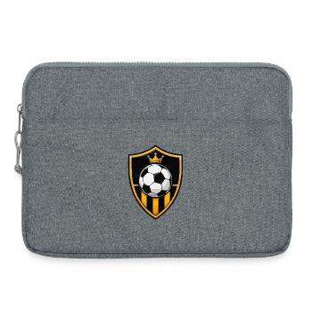 Bouclier royal de football avec couronne - Sacoche pour ordinateur portable 15 pouces - gris chiné - Devant