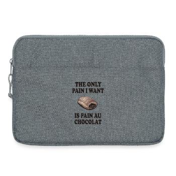 The Only Pain I Want Is Pain Au Chocolat - Laptoptasche 15" - Grau meliert - Vorne
