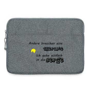 Mountain therapy - Laptop bag 15" - heather grey - Front