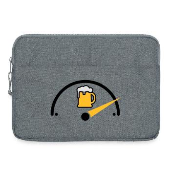 Bier full - Laptop bag 15" - heather grey - Front