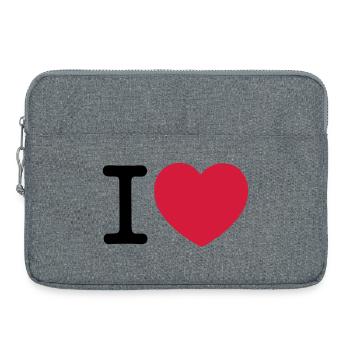 I Love... - Laptop bag 15" - heather grey - Front