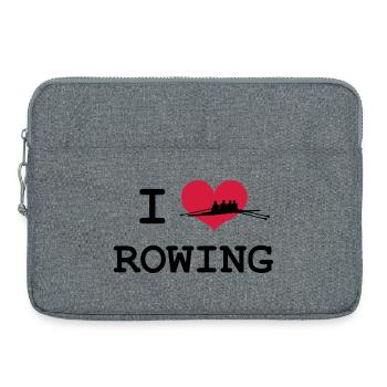 I Love Rowing - Sacoche pour ordinateur portable 15 pouces - gris chiné - Devant