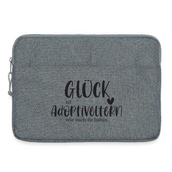 Adoptiert Adoptiveltern Adoption Familie Geschenk - Laptoptasche 15" - Grau meliert - Vorne