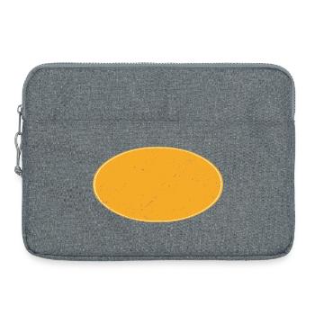 Fond ovale jaune doré sale - Sacoche pour ordinateur portable 15 pouces - gris chiné - Devant