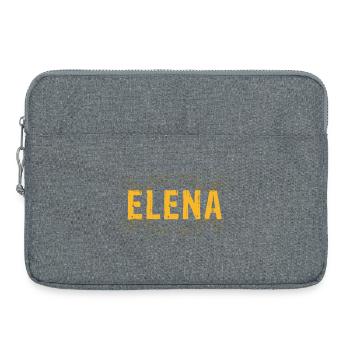 ELENA lettering decorated - Laptop bag 15" - heather grey - Front