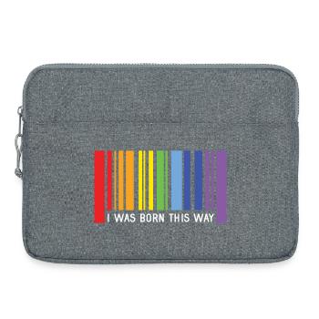 Pride Month LGBT - I Was Born This Way - Laptop bag 15" - heather grey - Front