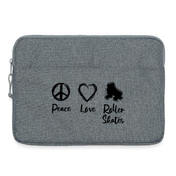 Peace Love Roller Patinage - Sacoche pour ordinateur portable 15 pouces - gris chiné - Devant