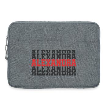 Alexandra t-shirt empilé texte cadeau t-shirt - Sacoche pour ordinateur portable 15 pouces - gris chiné - Devant