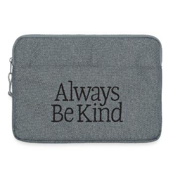 04. Sei immer freundlich - Laptoptasche 15" - Grau meliert - Vorne