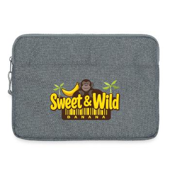 Doux et sauvage - Sacoche pour ordinateur portable 15 pouces - gris chiné - Devant