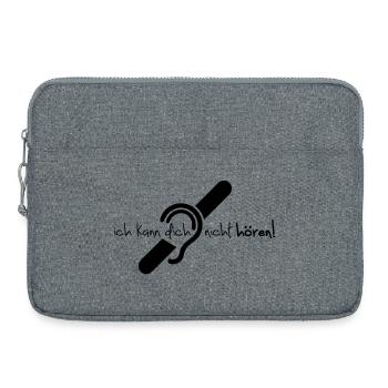 Ich kann dich nicht hören. Limited hearing. - Laptop bag 15" - heather grey - Front